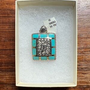 Turquoise and Silver Pendant